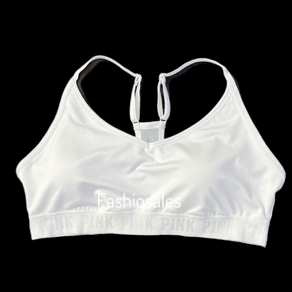 Victorias Secret Pink Ultimate Gym Lined Removable Padding sport bra White XL